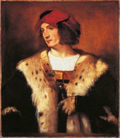 Portrait of Young Man Dressed in Fur by Titian (c.1488 1576)