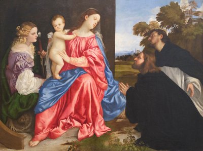 Sacred Conversation with Saints Catherine and Dominic and the Donor by Titian (c.1488 1576)