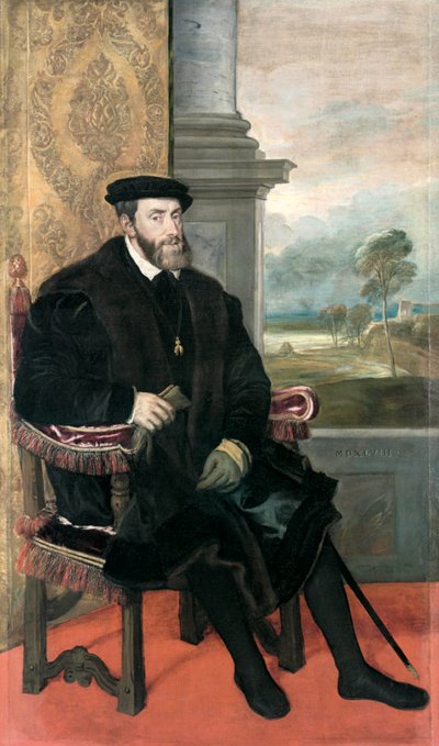 Seated Portrait of Emperor Charles V by Titian (c.1488 1576)