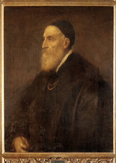 Self-Portrait, Painted Shortly Before the Outbreak of the Plague in Venice by Titian (c.1488-1576)