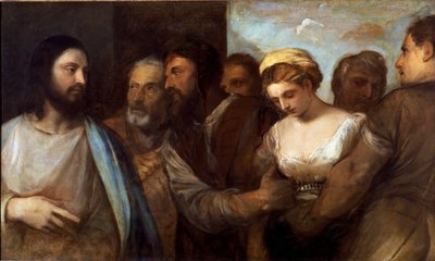 Christ and the Adulterous Woman by Tiziano Vecelli