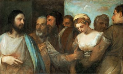 Christ and the Woman Taken in Adultery by Tiziano Vecelli