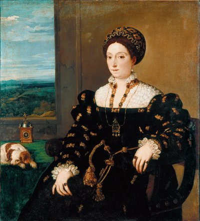 Portrait of Eleonora Gonzaga, Duchess of Urbino by Tiziano Vecelli