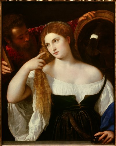 Portrait of a woman with her toilet by Tiziano Vecelli