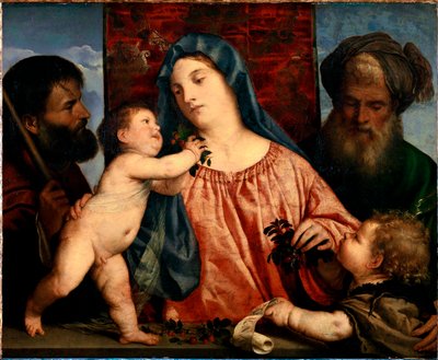 The Madonna of Cherries by Tiziano Vecelli