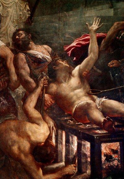 The Martyrdom of Saint Lawrence (detail) by Titian (c.1488 1576)