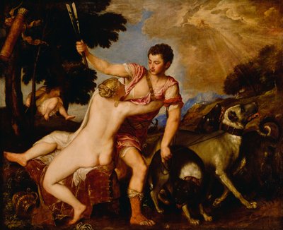 Venus and Adonis by Tiziano Vecelli