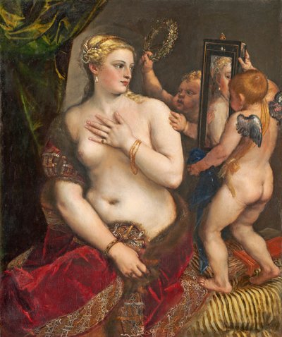 Venus with a Mirror by Tiziano Vecelli