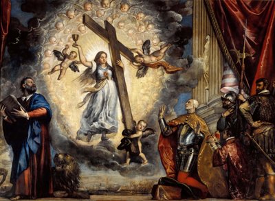 Doge Antonio Grimani Kneeling Before the Faith by Titian