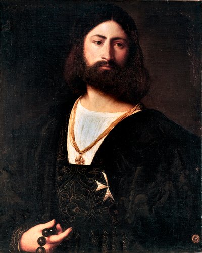 Portrait of a Knight of Malta by Tiziano Vecelli