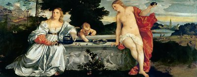 Sacred and Profane Love, c.1515 by Tiziano Vecelli