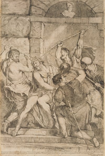 The Crowning with Thorns, engraved by Luigi Scaramuccia (1675) by Tiziano Vecelli