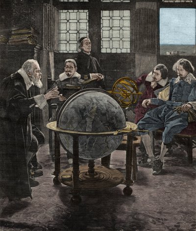 John Milton visiting Galileo Galilei in his prison of the Inquisition in Arcetri, near Florence, in 1640 by Tito Lessi