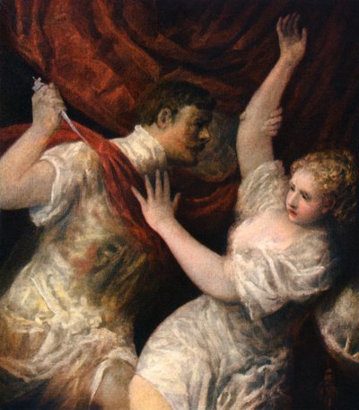 Lucretia and Tarquinius by Tiziano Vecelli