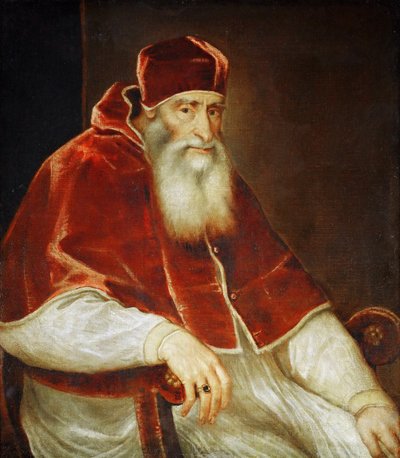 Portrait of Pope Paul III Farnese by Tiziano Vecelli