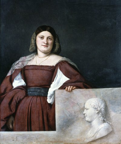 Portrait of a Lady, La Schiavona The Dalmatian Woman by Tiziano Vecelli