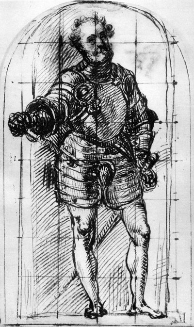 Sketch for the Portrait of the Duke of Urbino by Tiziano Vecelli