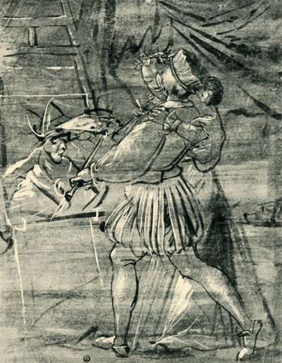 Artist with Young Woman in Front of an Easel by Tobias Stimmer
