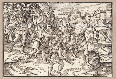 The Faliscan Youths Whip Their Treacherous Teacher by Tobias Stimmer