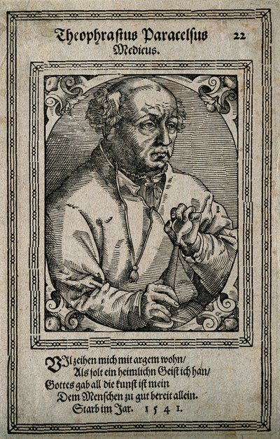 Philippus Theophrastus Aureolus Bombastus von Hohenheim Paracelsus, 1587 by Tobias Stimmer