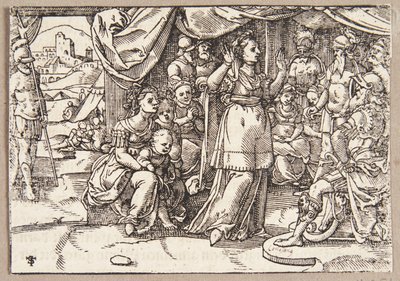 Veturia and Volumnia Plead with Coriolanus to Spare Rome by Tobias Stimmer