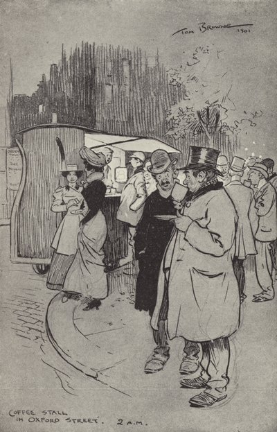 Coffee Stall in Oxford Street, 2 AM by Tom Browne