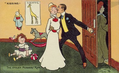 Man Kissing His Children