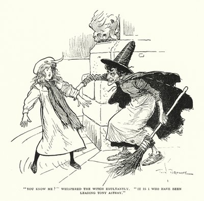 "You Know Me?" Whispered the Witch Exultantly, "It Is I Who Have Been Leading Tony Astray" by Tom Browne