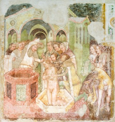 The Baptism of the Prince of England (detail) by Tomaso da (late 15th century) Modena