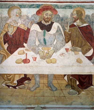 The Supper with the Disciples of Emmaus by Tommaso (active 1479 1509) (workshop) Cagnola