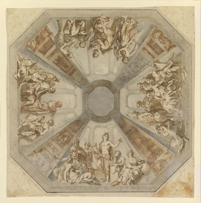 Study for The Triumph of Apollo for the Ceiling of the Sala delle Muse, Museo Pio-Clementino, Vatican by Tommaso Conca