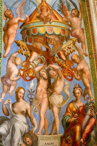 The ceiling of the Hall of Constantine (detail) by Tommaso Laureti