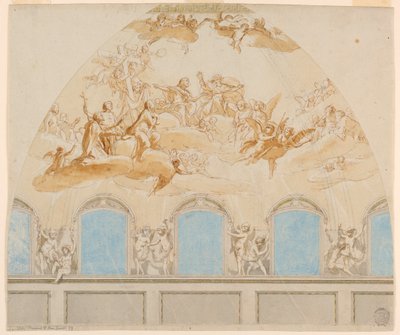 Project for a Fresco in the Dome of the Cathedral in Citta di Castello by Tommaso Maria Conca