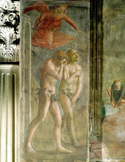 Adam and Eve banished from Paradise, c.1427 (pre-restoration) by Tommaso Masaccio