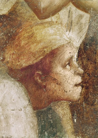 Head of the cripple, from St. Peter Healing with his Shadow, c.1427 (detail) by Tommaso Masaccio
