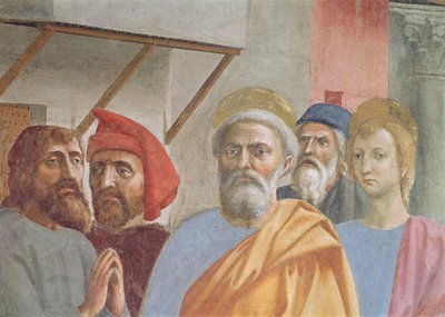 St. Peter Healing with His Shadow (detail) by Tommaso Masaccio