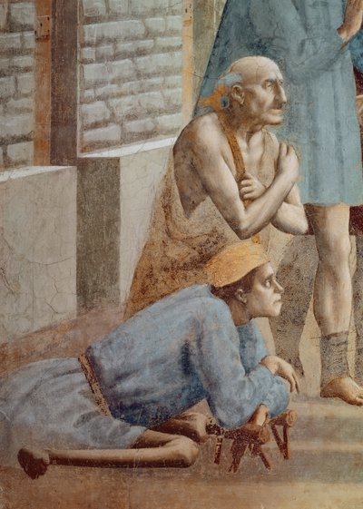 St. Peter Healing with His Shadow (detail) by Tommaso Masaccio