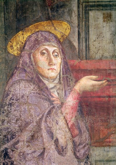 The Holy Trinity, detail of the head of the Virgin Mary (detail) by Tommaso Masaccio