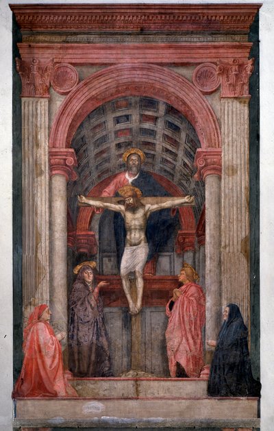 The Trinity with Saint John and the Virgin with Two Donors by Tommaso Masaccio