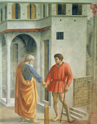 Tribute Money: St. Peter Pays the Tax Collector (detail) by Tommaso Masaccio