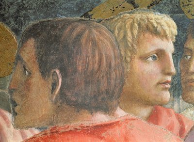 Tribute Money: The Tax Collector and an Apostle (detail) by Tommaso Masaccio