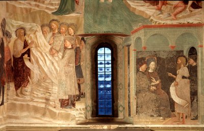 Episode of the life of Saint John the Baptist: the predication of Saint John the Baptist in the desert and Saint John the Baptist facing Herod by Tommaso Masolino da Panicale