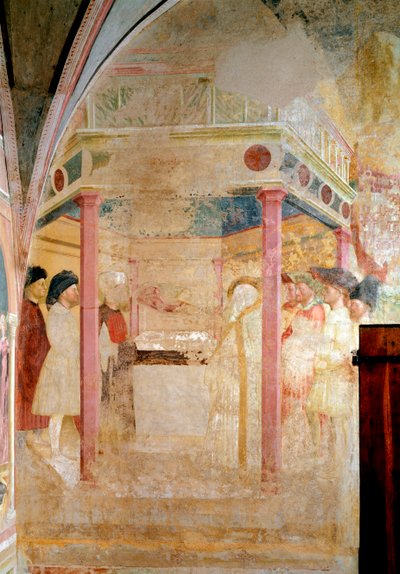 Life of Saint John the Baptist: The Annunciation to St Zechariah by Tommaso Masolino da Panicale