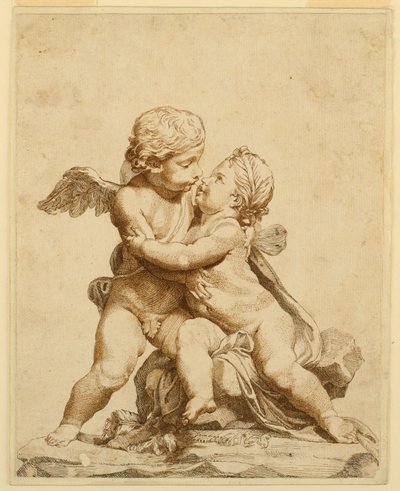 Two Cupids Kissing, 1750–90 by Tommaso Todeschini