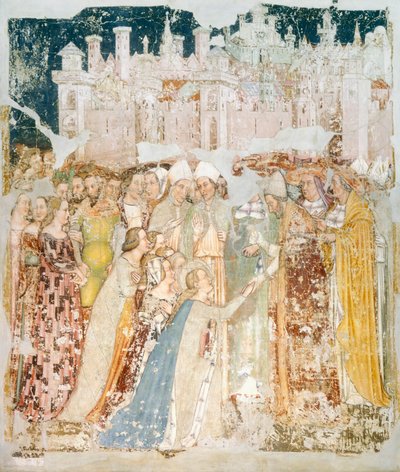 The arrival of St Ursula in Rome by Tommaso da Modena