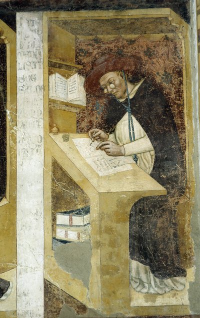 Cardinal Hugues de Provence - The Oldest Known Portrait of a Character Wearing Lorgnons by Tommaso da Modena Barisino or Rabisino