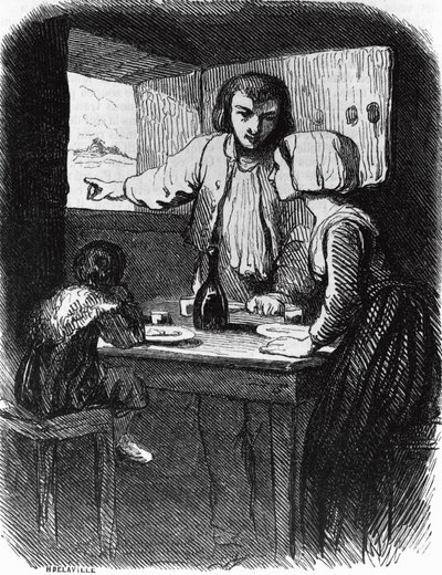 Illustration for La Mare au Diable, novel by George Sand by Tony Johannot