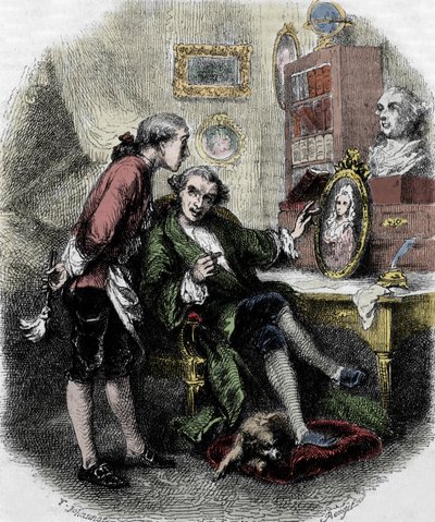 Illustration of Journey around my Room (1794) by Xavier de Maistre. Illustration by Tony Johannot by Tony Johannot