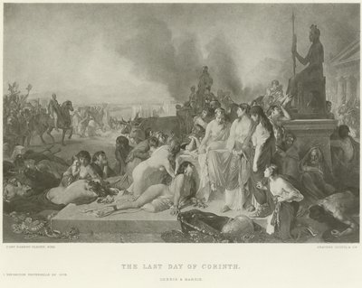The Last Day of Corinth (engraving) by Tony Robert Fleury