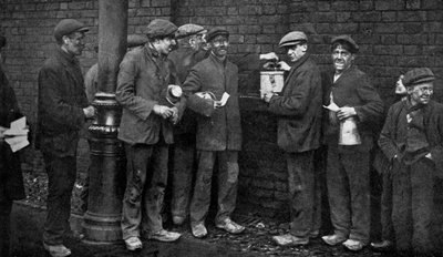 Balloting for the Coal Strike, Wheatsheaf Colliery, Pendlebury, January 1912 by Topical Press Agency